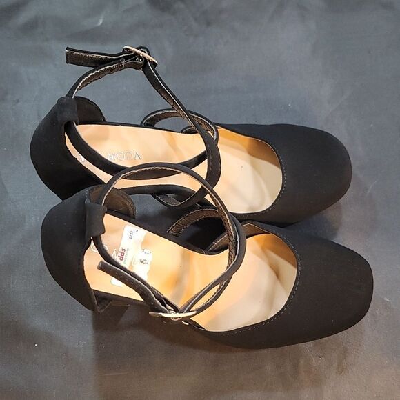 BRAND NEW TOP MODA JANE CRISS-CROS STRAP PLATFORM PUMP - Picture 7 of 16